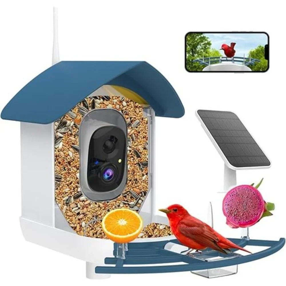 Bird Feeder with Camera,AI Identify Birds Species,Smart Bird Camera with Solar